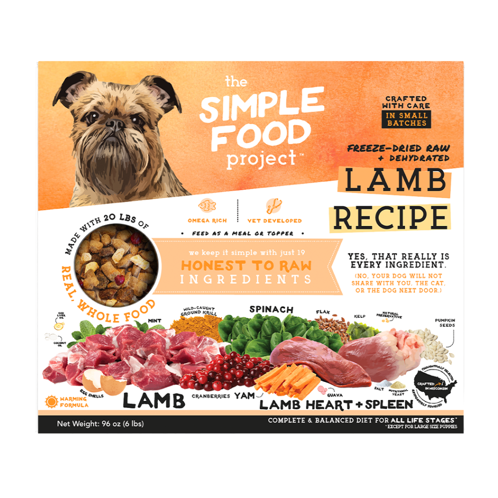 The Simple Food Project Synthetic-Free Freeze Dried Dog Food - Lamb Recipe