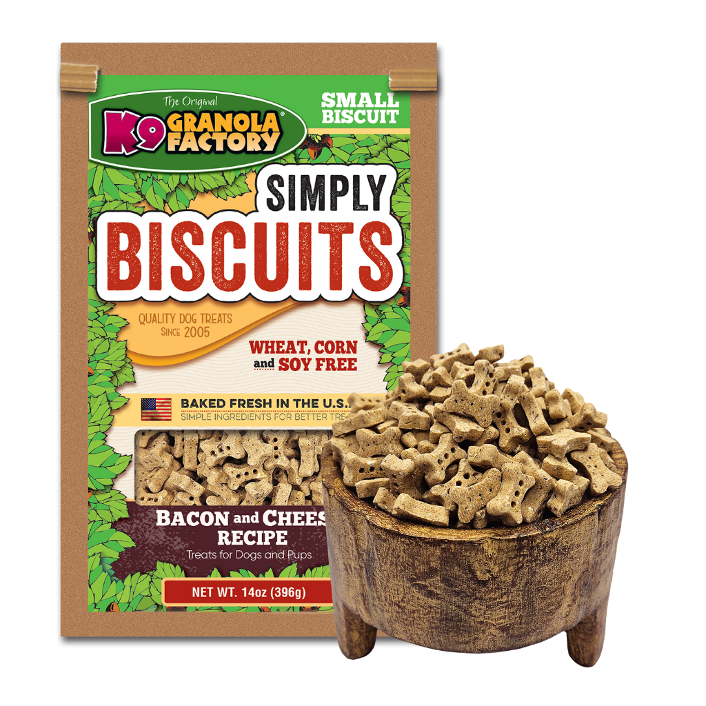K9 Granola Factory Simply Biscuits Bacon & Cheese Dog Treats, Small