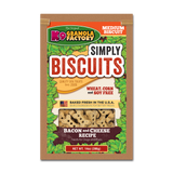 Package of K9 Granola Factory Simply Biscuits bacon and cheese dog treats