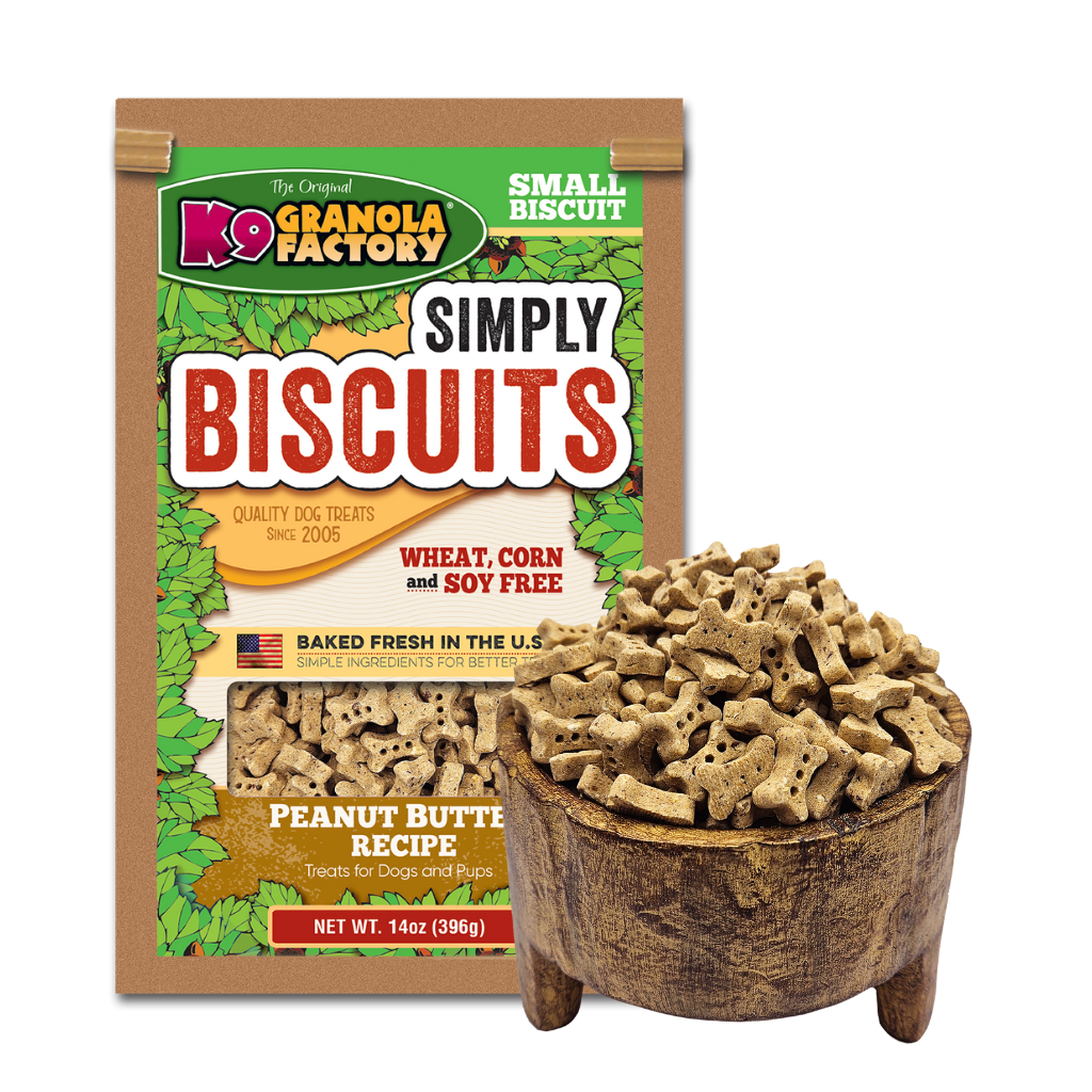 K9 Granola Factory Simply Biscuits Peanut Butter Dog Treats, Small