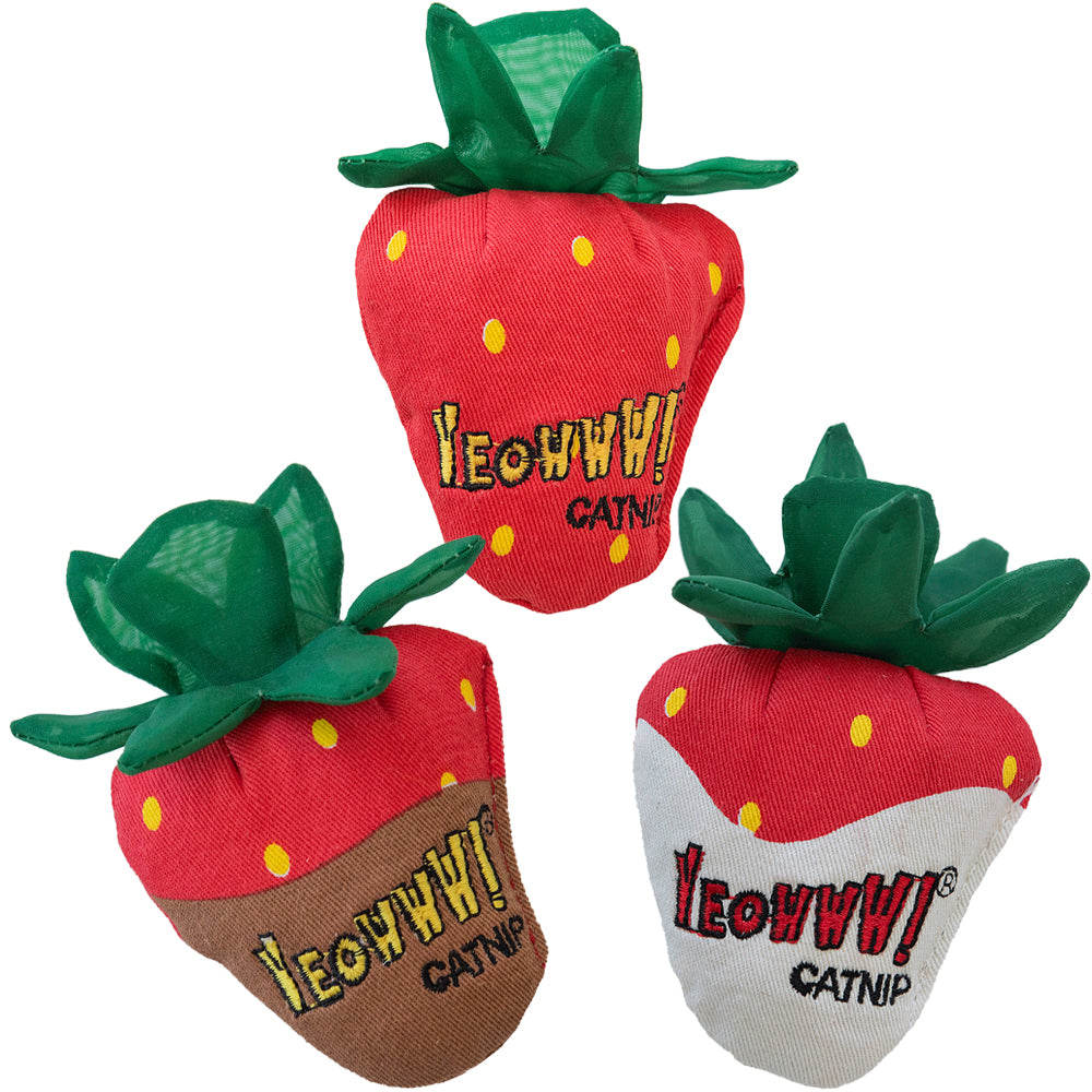 Yeowww! Catnip Filled Strawberry Cat Toy