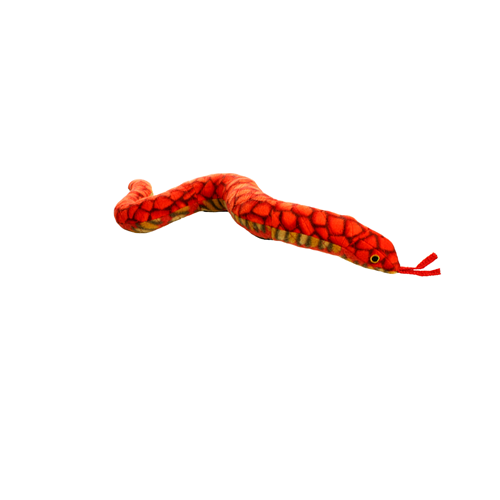 Tuffy Desert Snake Plush Dog Toy, Red