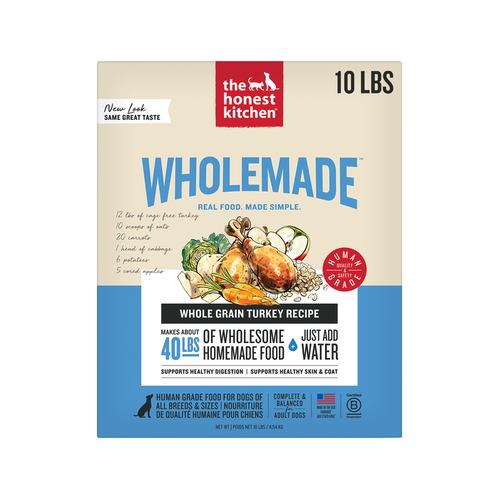 The Honest Kitchen Wholemade Whole Grain Turkey Dehydrated Dog Food