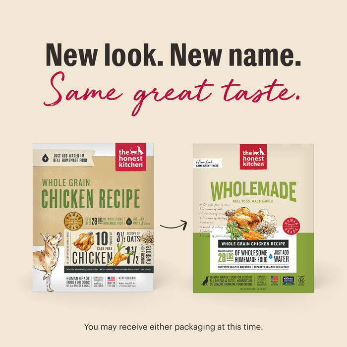 The Honest Kitchen Wholemade Whole Grain Chicken Dehydrated Dog Food