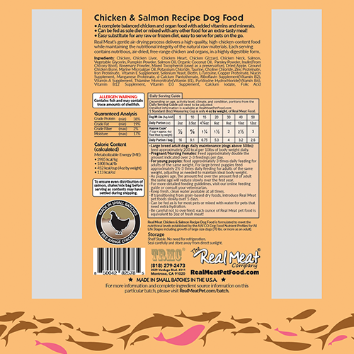 The Real Meat Company Chicken with Salmon Dehdrated Dog Food, 2lb