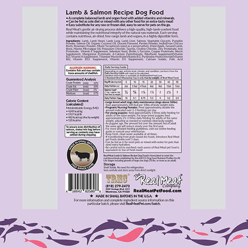 The Real Meat Company Lamb with Salmon Dehydrated Dog Food, 2lb