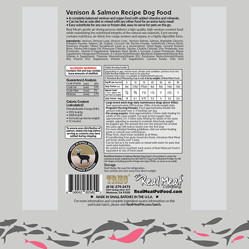 The Real Meat Company Venison with Salmon Dehydrated Dog Food, 2lb
