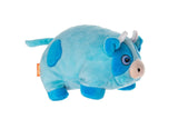 Growl Trofflers Plush Dog Toy, Blue Cow