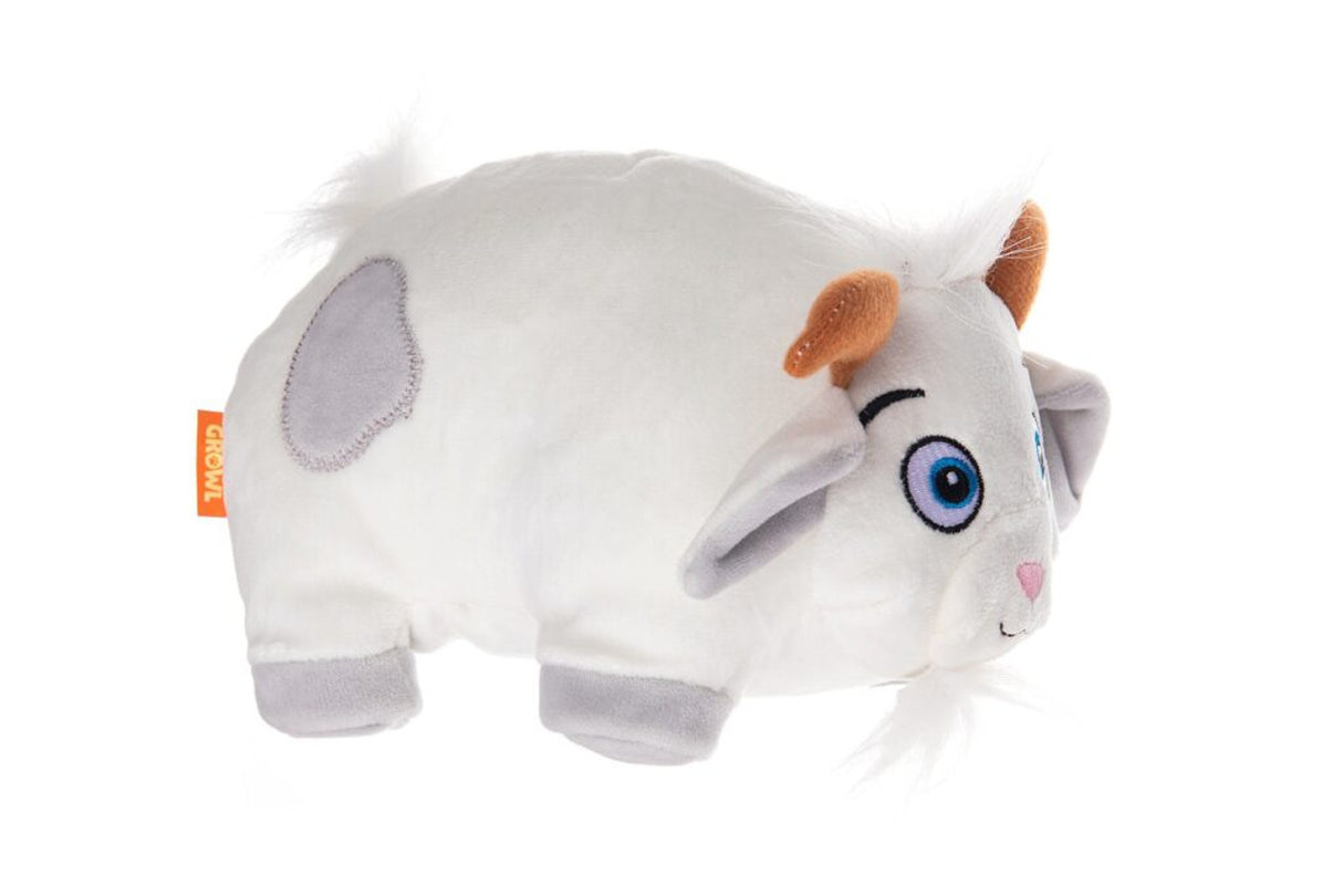 Growl Trofflers Plush Dog Toy, Beige Goat