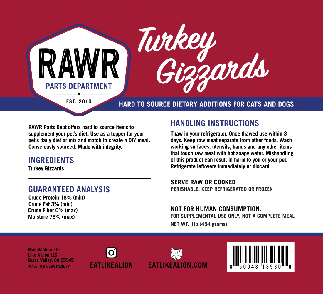 RAWR Frozen Parts Department Food Toppers and Treats for Dogs and Cats