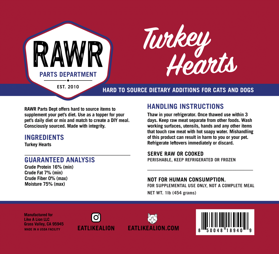 RAWR Frozen Parts Department Food Toppers and Treats for Dogs and Cats
