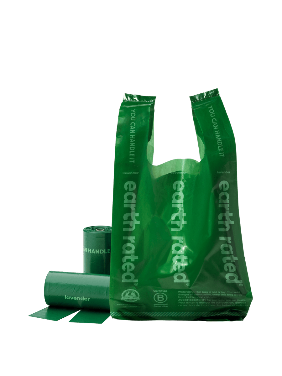 Earth Rated Lavender Scented Poop Bags with Handles, 120 Count