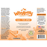 Wee Away Natural Flea and Tick Spray For Dogs & Cats, Cedarwood