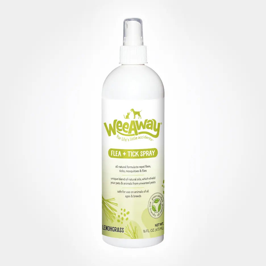 Wee Away Natural Flea and Tick Spray For Dogs & Cats, Lemongrass