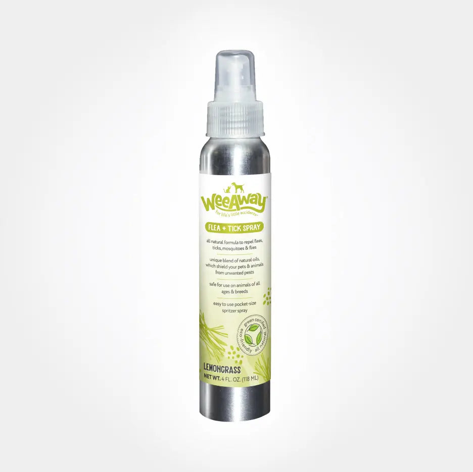 Wee Away Natural Flea and Tick Spray For Dogs & Cats, Lemongrass