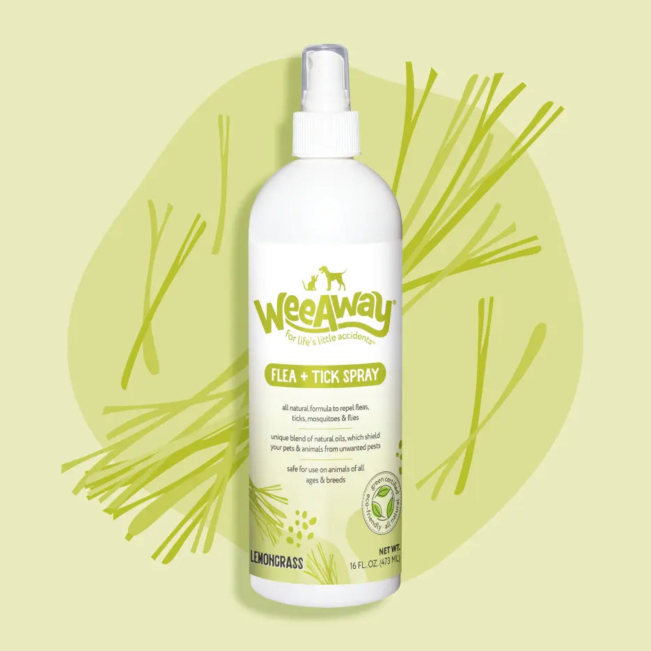 Wee Away Natural Flea and Tick Spray For Dogs & Cats, Lemongrass