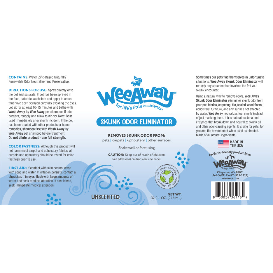 Wee Away Skunk Odor Eliminator For Dogs and Cats - 40% OFF Doorbuster Deal - code: JDB24