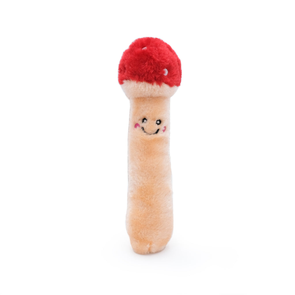 ZippyClaws Catnip Kickerz Plush Cat Toy, Mushroom