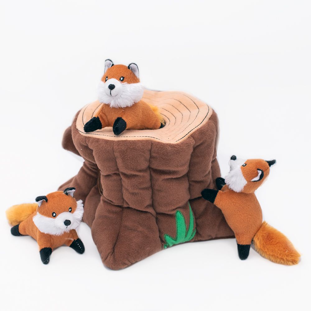 ZippyPaws Zippy Burrow™ Plush Dog Toy, Fox Stump