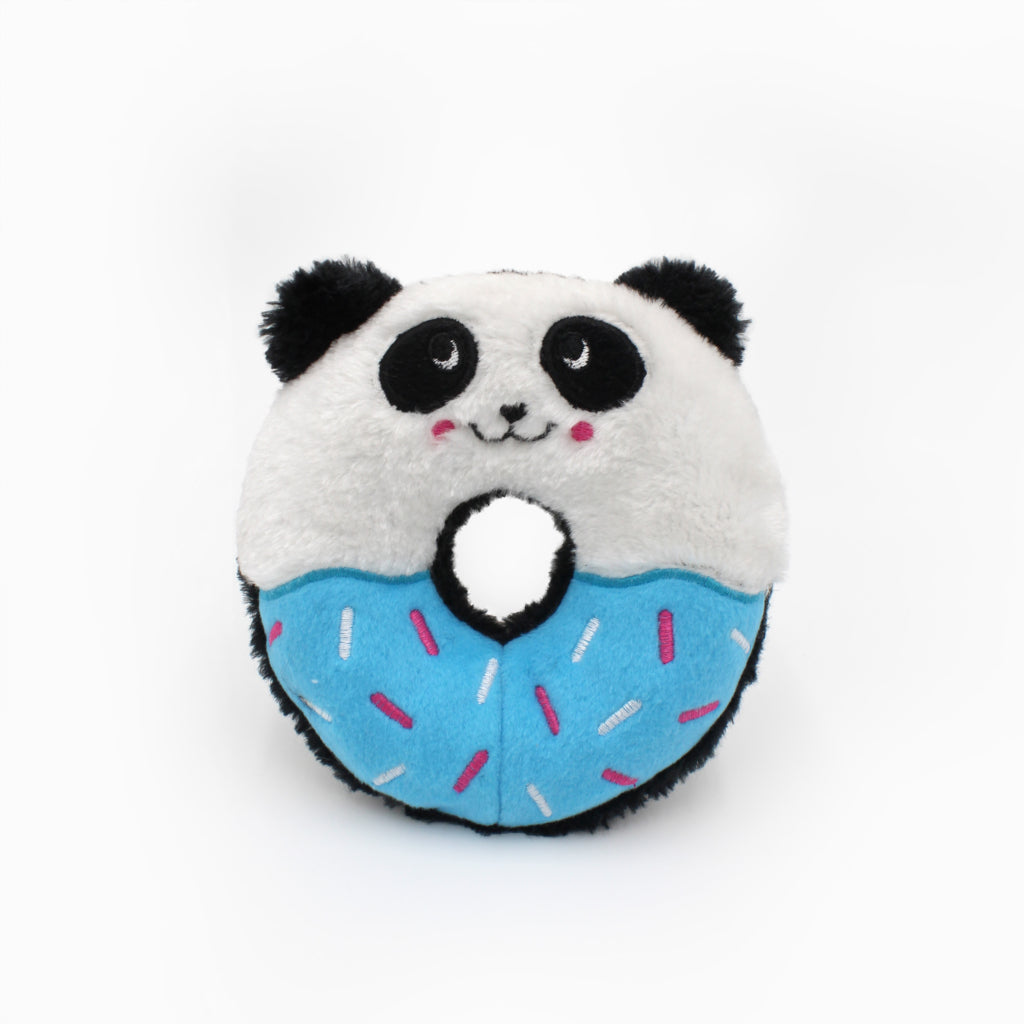 Zippy Paws Donut Buddies Plush Dog Toy, Panda