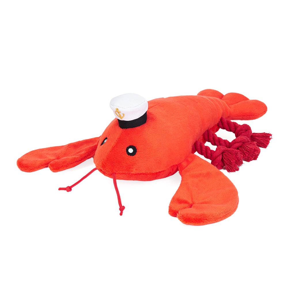 Zippy Paws Playful Pals Plush Dog Toy, Luca the Lobster