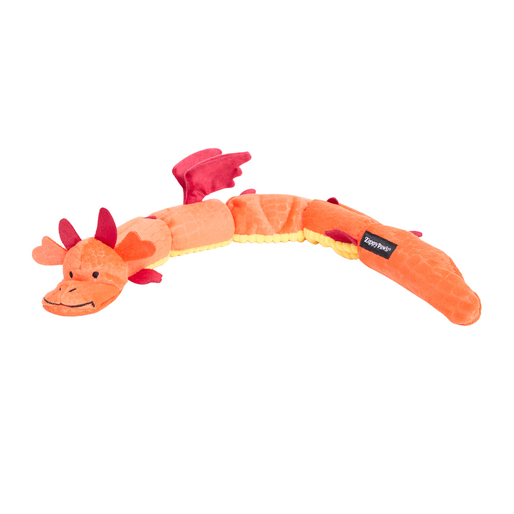 Zippy Paws Zippy Dragonz Plush Dog Toy, Red Deluxe
