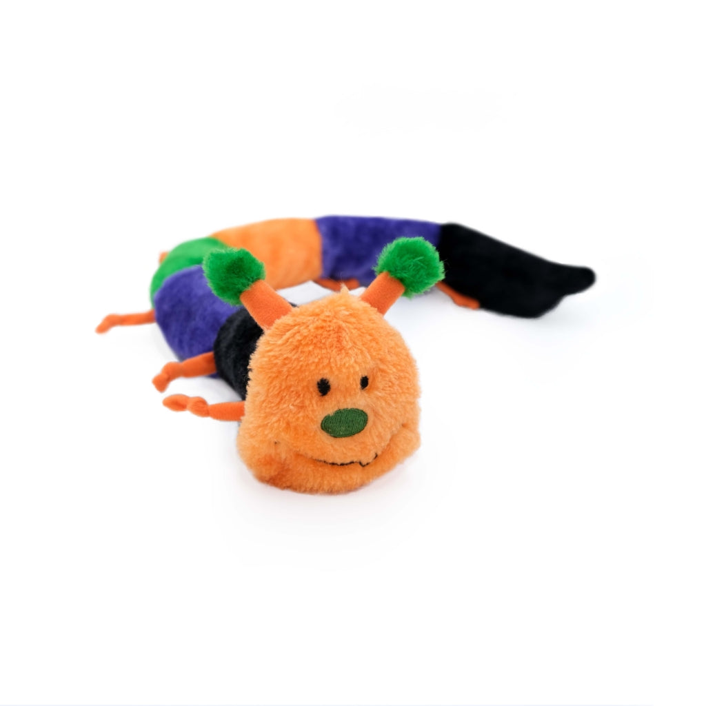 Zippy Paws Halloween 2024 Caterpillar Plush Dog Toy, Deluxe