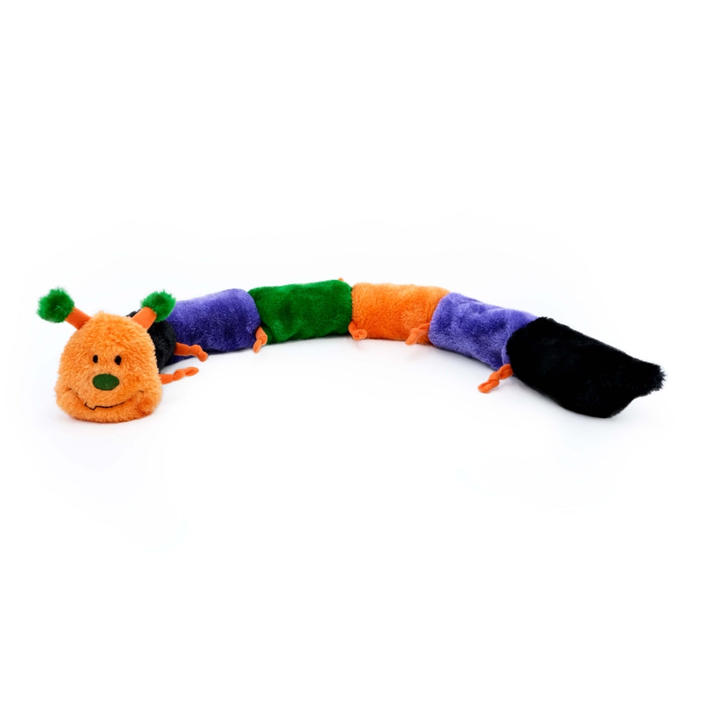 Zippy Paws Halloween 2024 Caterpillar Plush Dog Toy, Deluxe