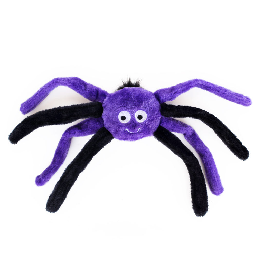 Zippy Paws Halloween 2025 Spiderz Purple Plush Dog Toy, Small