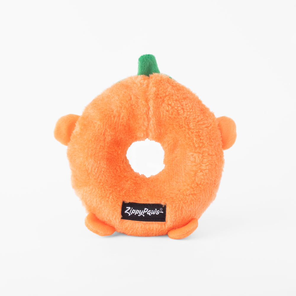 Zippy Paws Halloween 2025 Donut Buddies Plush Dog Toy, Pumpkin