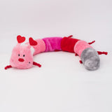 Zippy Paws Valentine's Day 2026 Caterpillar Plush Dog Toy
