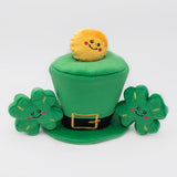 ZippyPaws St Patrick's Day 2026 Burrow Interactive Plush Dog Toy, Leprechaun Hat