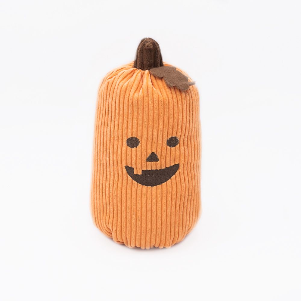 Zippy Paws Halloween 2025 Jumbo Pumpkin Plush Dog Toy, Orange
