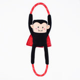 Zippy Paws Halloween 2025 RopeTugz Plush Dog Toy, Dracula