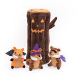 Zippy Paws Halloween 2025 Burrow Puzzle Plush Dog Toy, Haunted Log