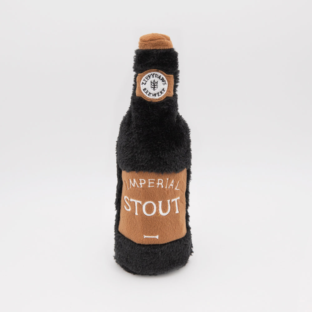 Zippy Paws Happy Hour Crusherz Plush Dog Toy, Imperial Stout