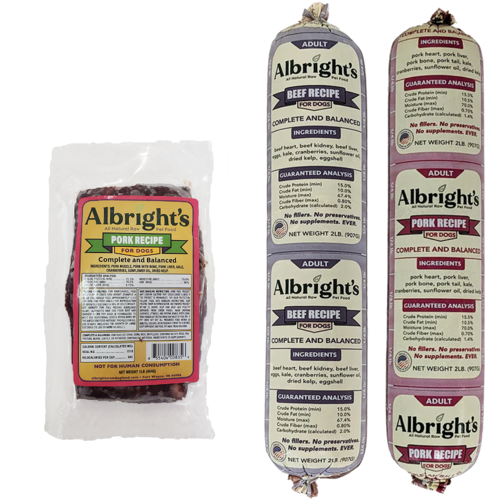 Albright's Raw Frozen Dog Food Chubs