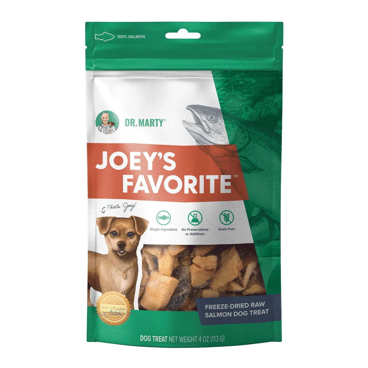 Dr Marty Joey's Favorite Freeze Dried Salmon Dog Treats, 4oz