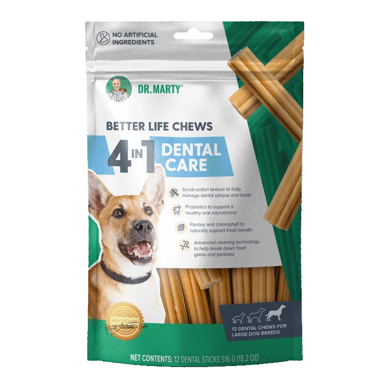 Dr Marty Better Life 4 in 1 Premium Dental Care Chew Treats For Dogs