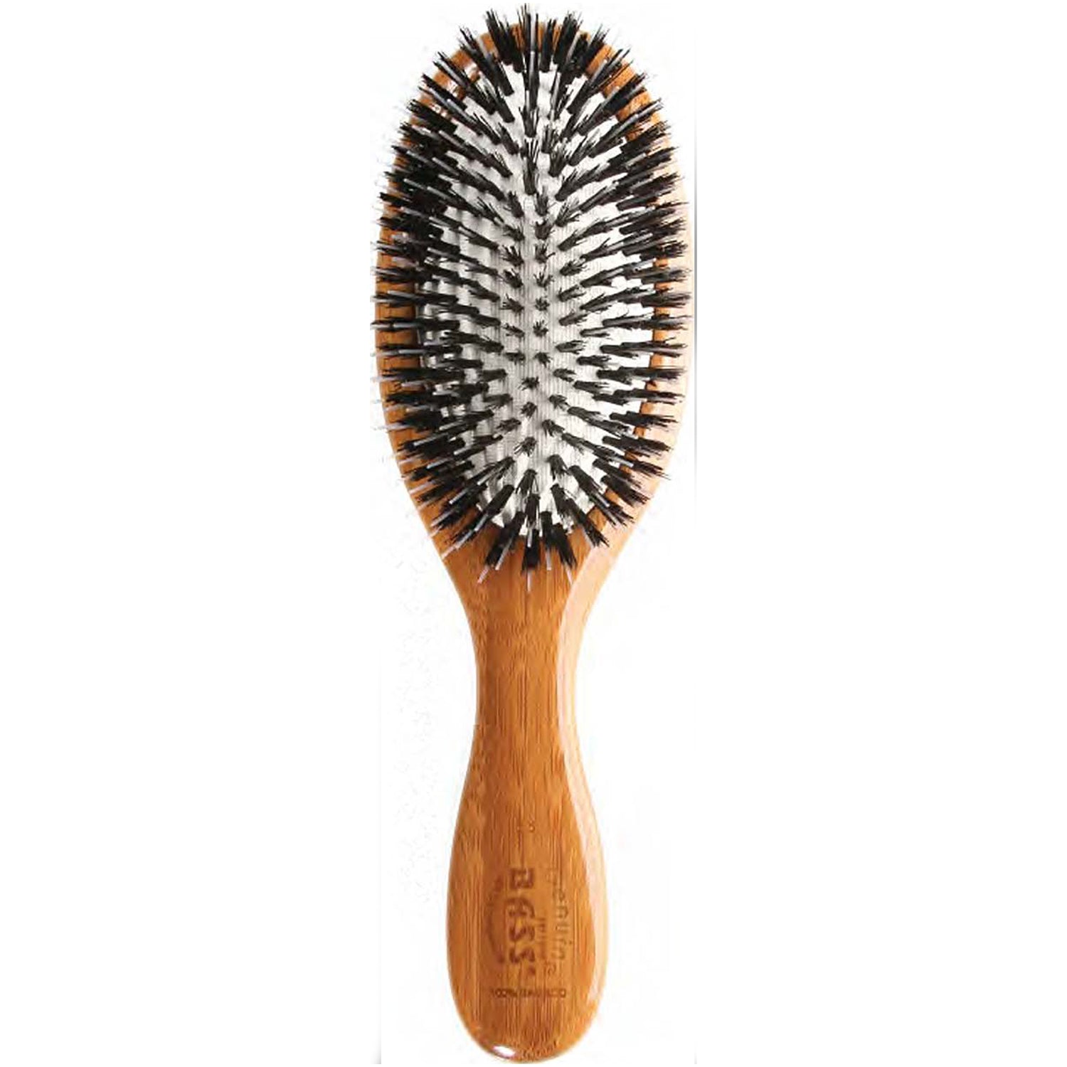 Bass Brushes Shine & Condition Boars Hair & Nylon Pin Brush For Dogs, 53P