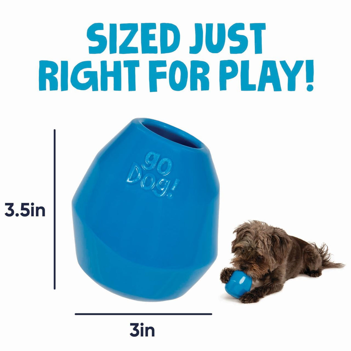 goDog Magic Motion Durable Interactive Dog Toy, Tippy Treater