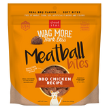 Cloud Star Wag More Bark Less Meat Balls Grain Free Soft & Chewy Dog Treats with Chicken, 14oz