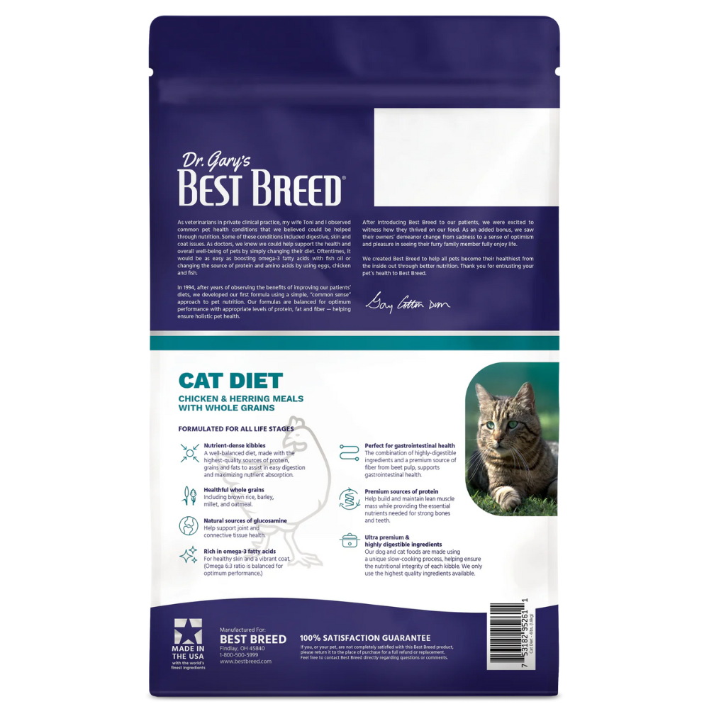 Dr Gary's Best Breed Chicken & Herring Recipe Dry Cat Food