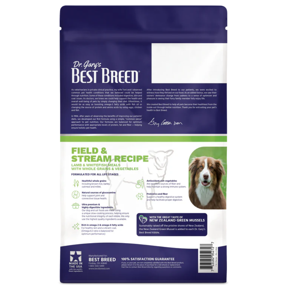 Dr. Gary's Best Breed Field & Stream Recipe Dry Dog Food, 4-lb
