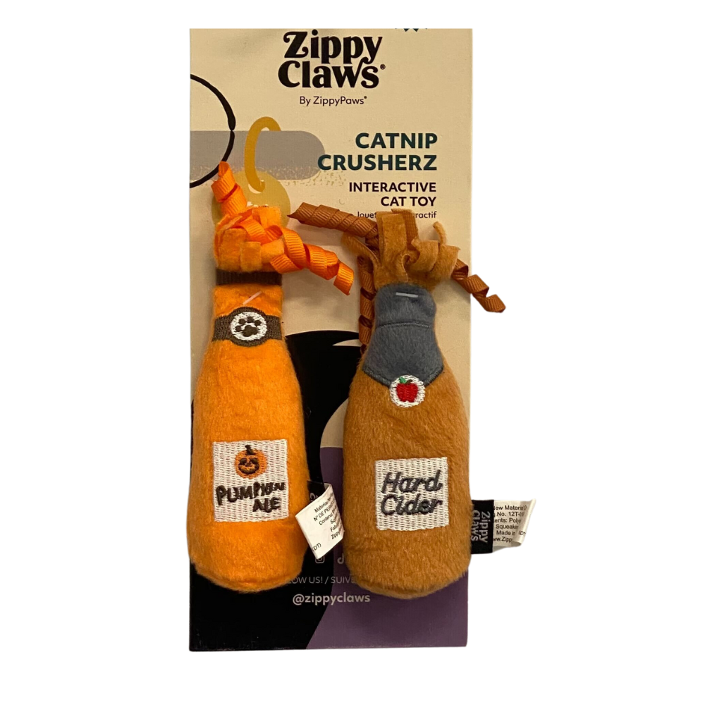 Zippy Paws Halloween 2024 ZippyClaws Catnip Crucherz Plush Cat Toy, 2pk