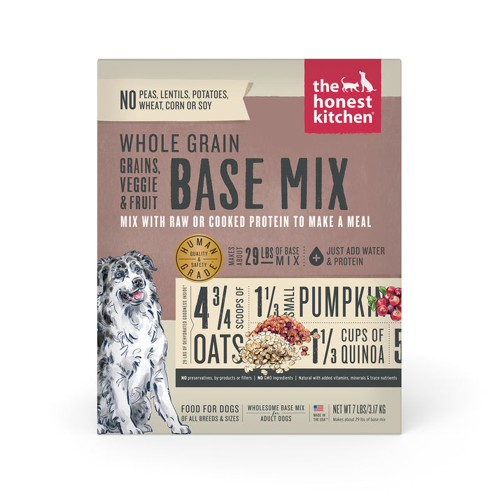 The Honest Kitchen Whole Grain Veggie & Fruit Base Mix Dehydrated Dog Food, 7lb