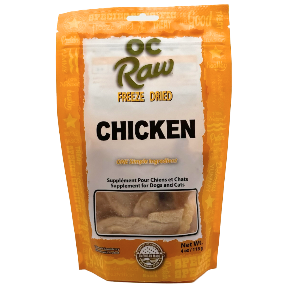 OC Raw Chicken Freeze Dried Dog Treats, 4oz