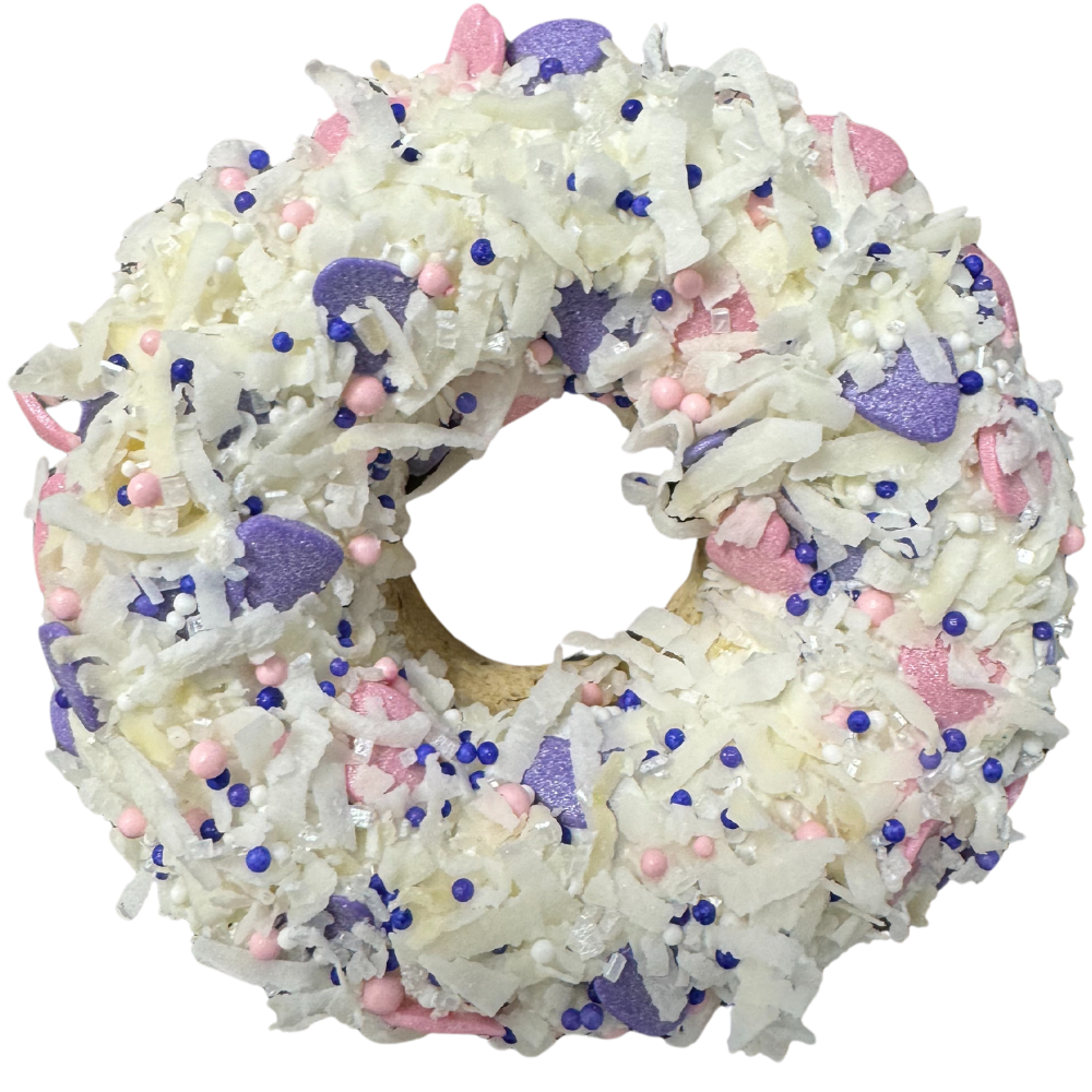 K9 Granola Factory Donut Shop Gourmet Donut For Dogs, Valentine's Day 2025 Coconut Candy Crunch