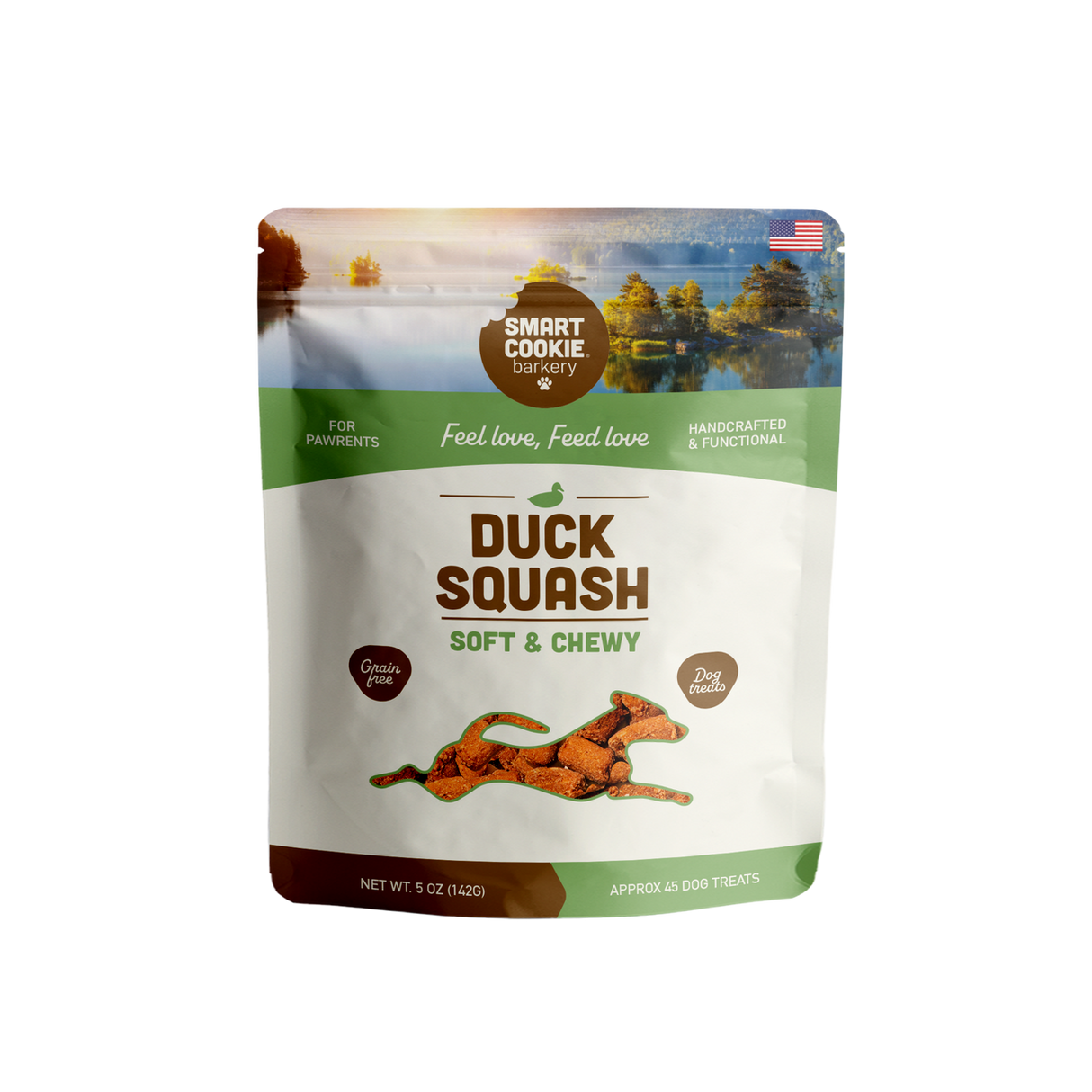 Smart Cookie Barkery Regional Bites Great Lakes Duck & Squash Treats For Dogs, 5oz