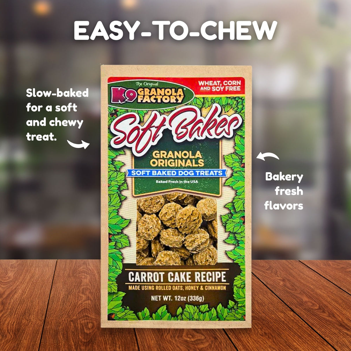 K9 Granola Factory Soft Bakes Dog Treats - Carrot Cake